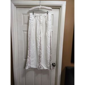 Lucky Brand Palazzo Pants w/ Floral inserts (4/27)